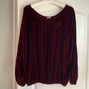 Mes Demoiselles brand velvet top.